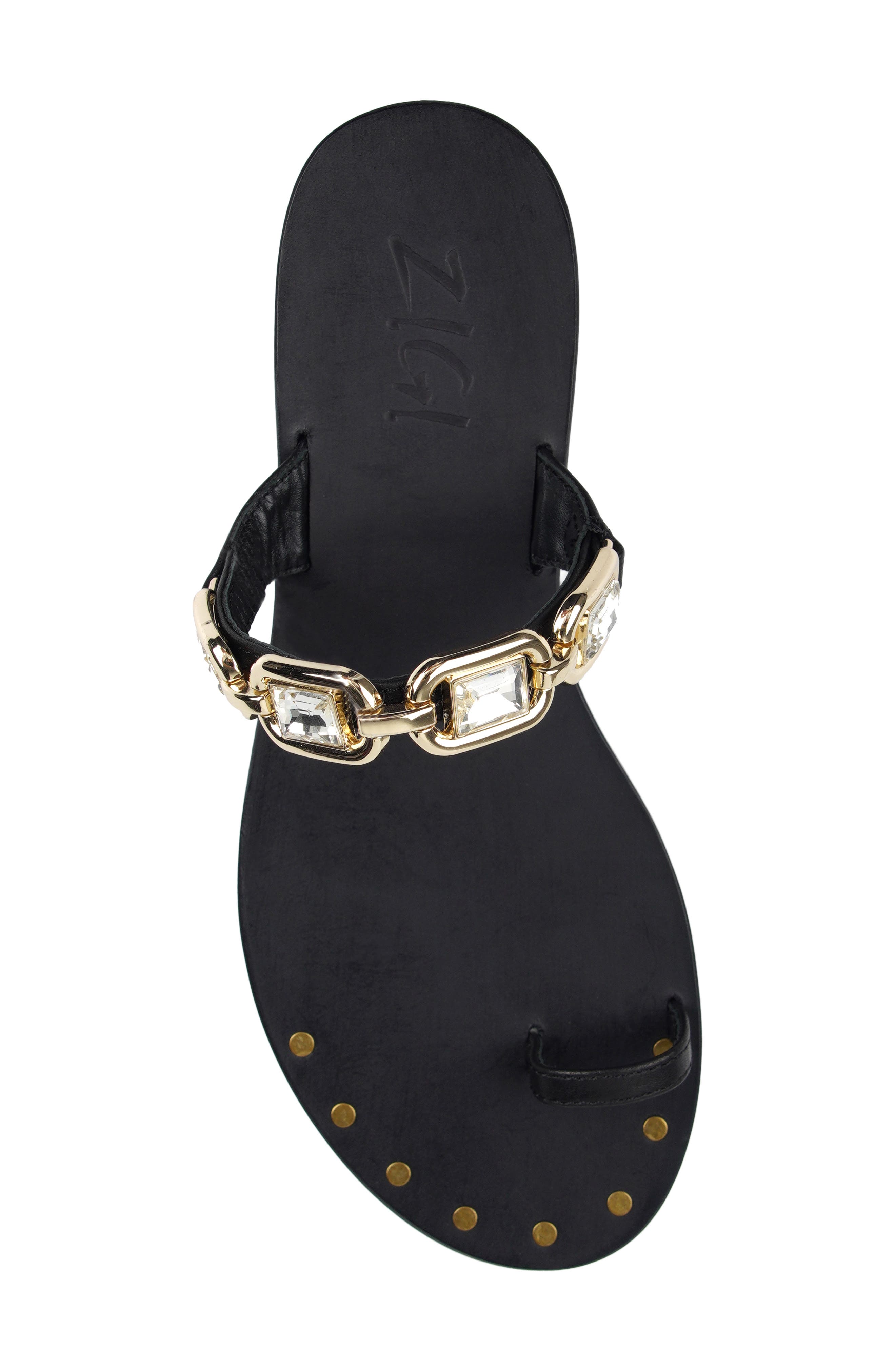 Toe Loop Sandal, Alternate, color, BLACK