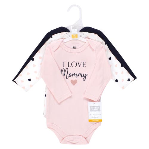 Hudson Baby Little Soft Cotton Long-sleeve One-piece 3pk