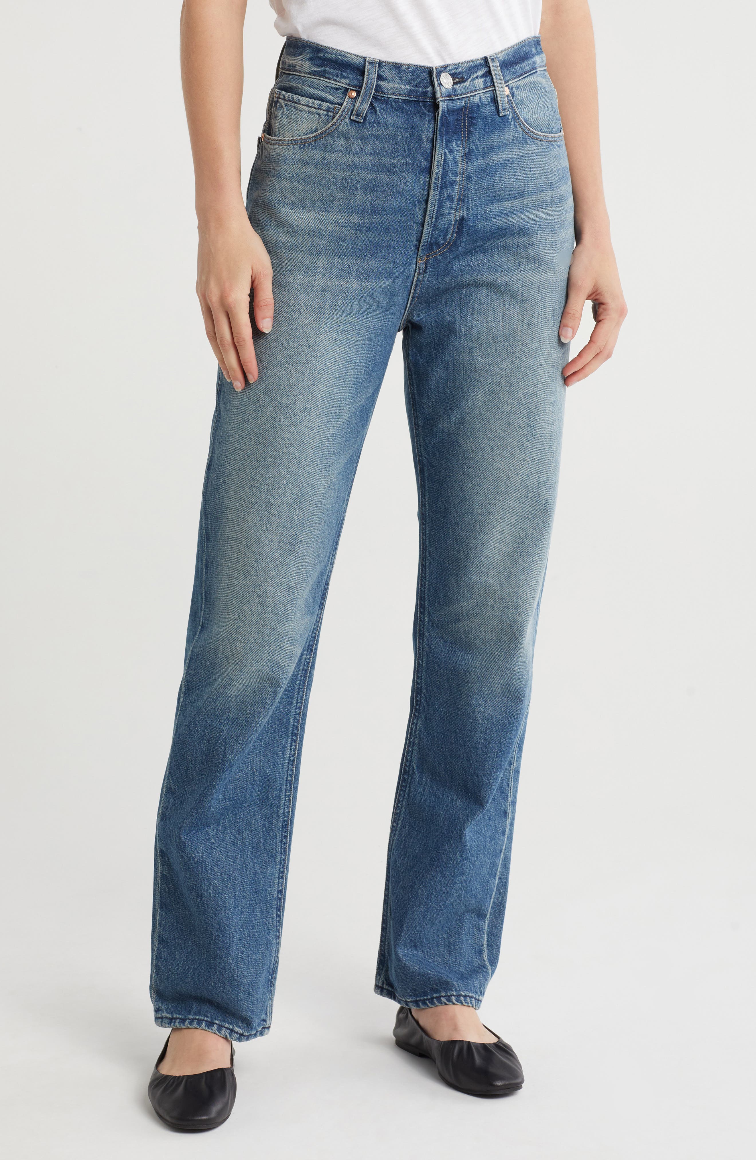 Sawyer High Waist Straight Leg Jeans