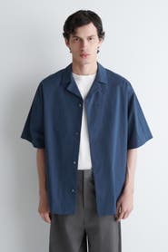 COS Embroidered Camp-collar Pima Cotton Shirt