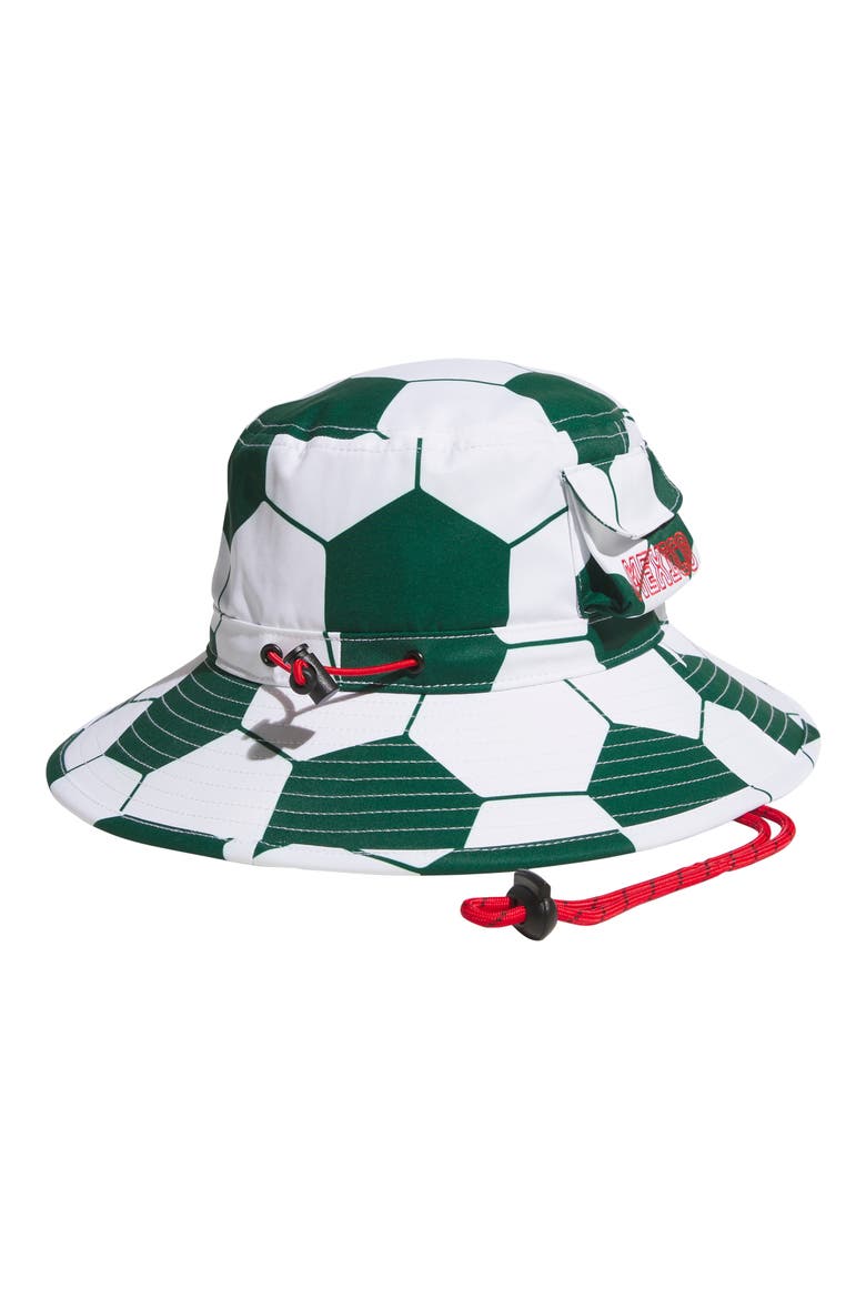 Mexico Ball Boonie Hat, Alternate, color, GREEN-WHITE/ SCARLET/ WHITE