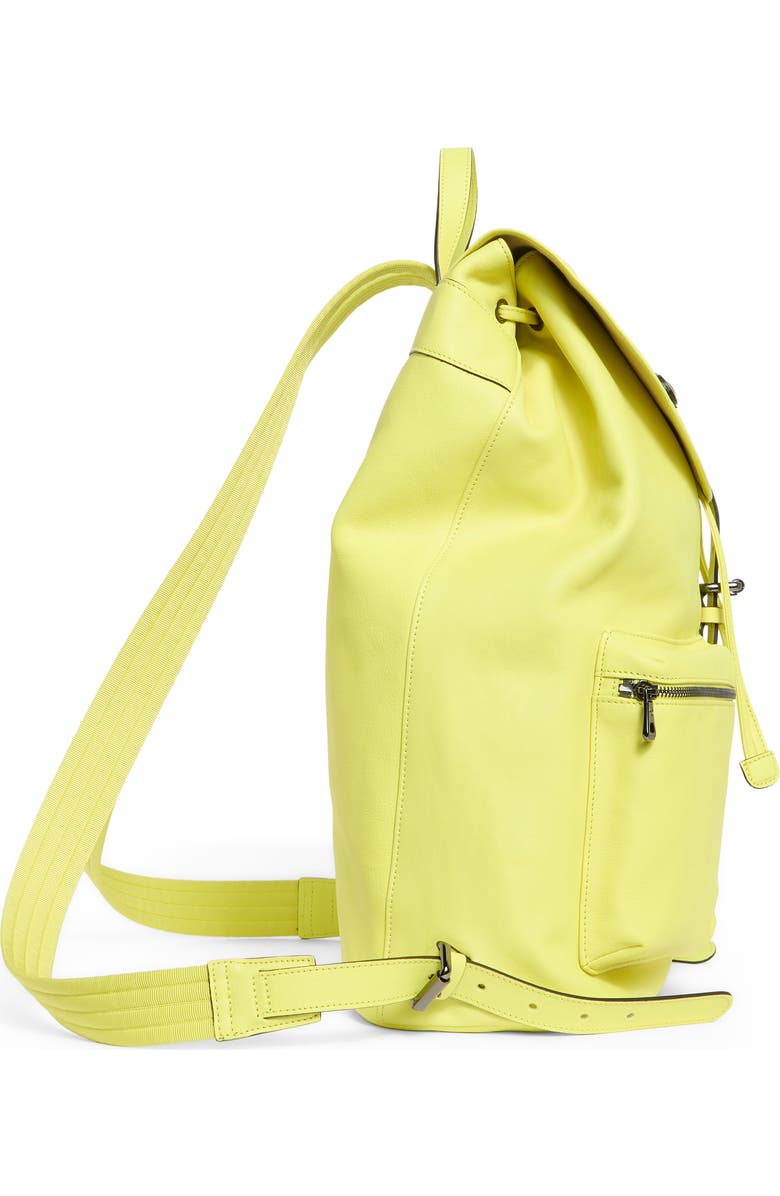 Longchamp 3D Leather Backpack, Alternate, color, Neon