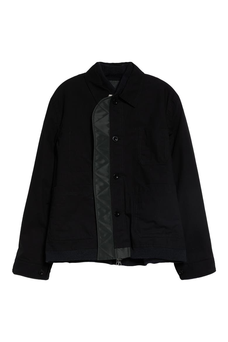 Reversible Nylon Twill & Ripstop Jacket, Main, color, BLACK/ DARK KHAKI
