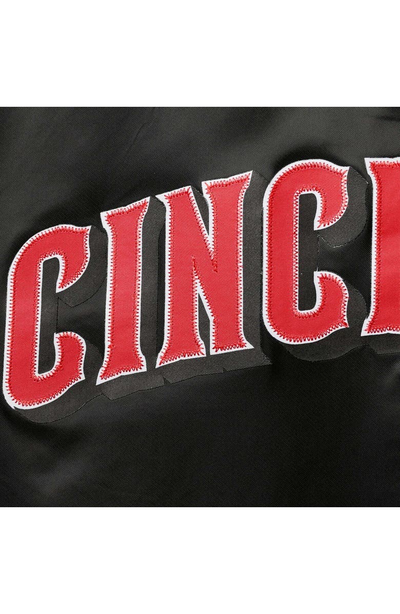 PRO STANDARD Men's Pro Standard Black Cincinnati Reds Wordmark Satin Full-Snap Jacket, Alternate, color, Black