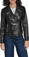 KARL LAGERFELD Moto Jacket With Charm Studs