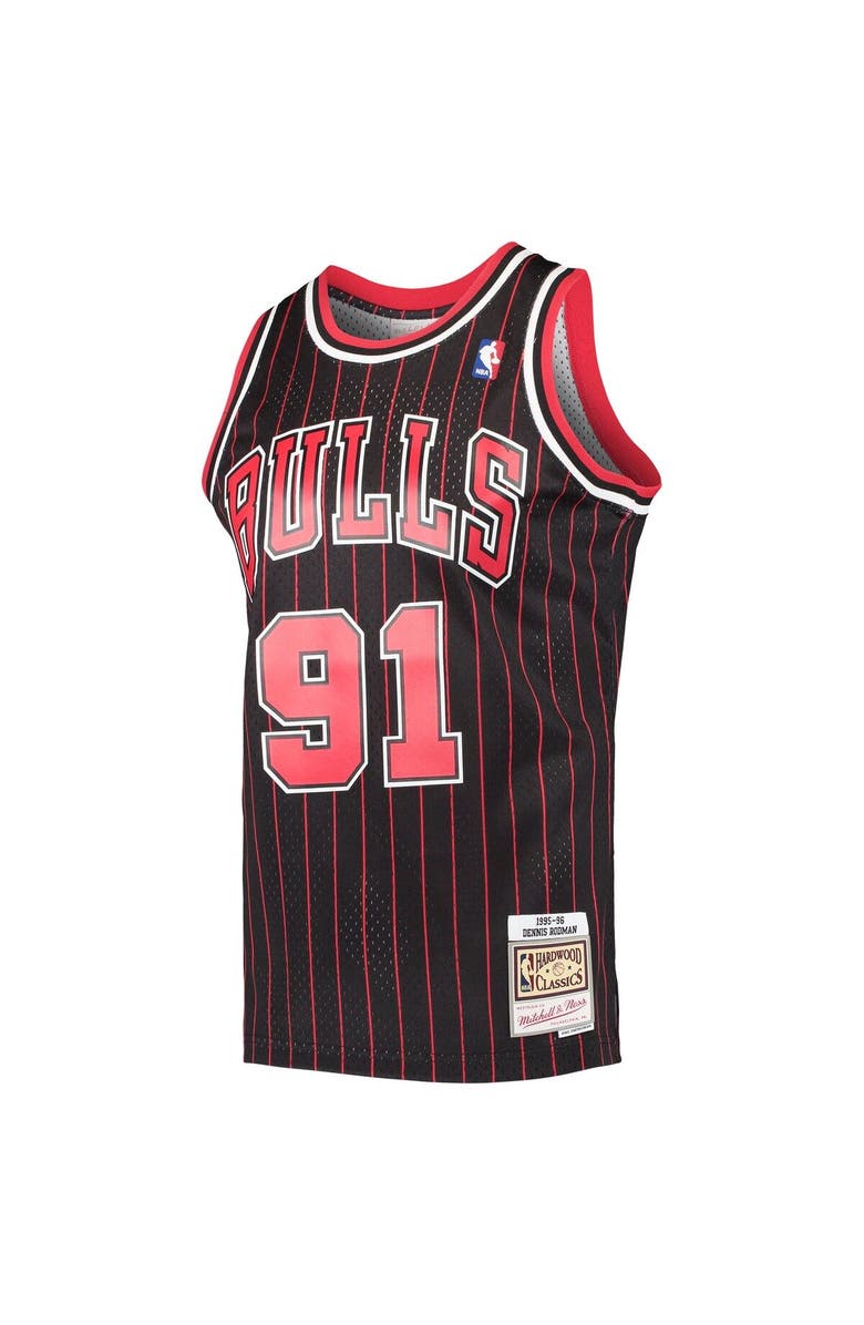 Mitchell & Ness Men's Mitchell & Ness Dennis Rodman Black Chicago Bulls Hardwood Classics Swingman Jersey, Alternate, color, Black