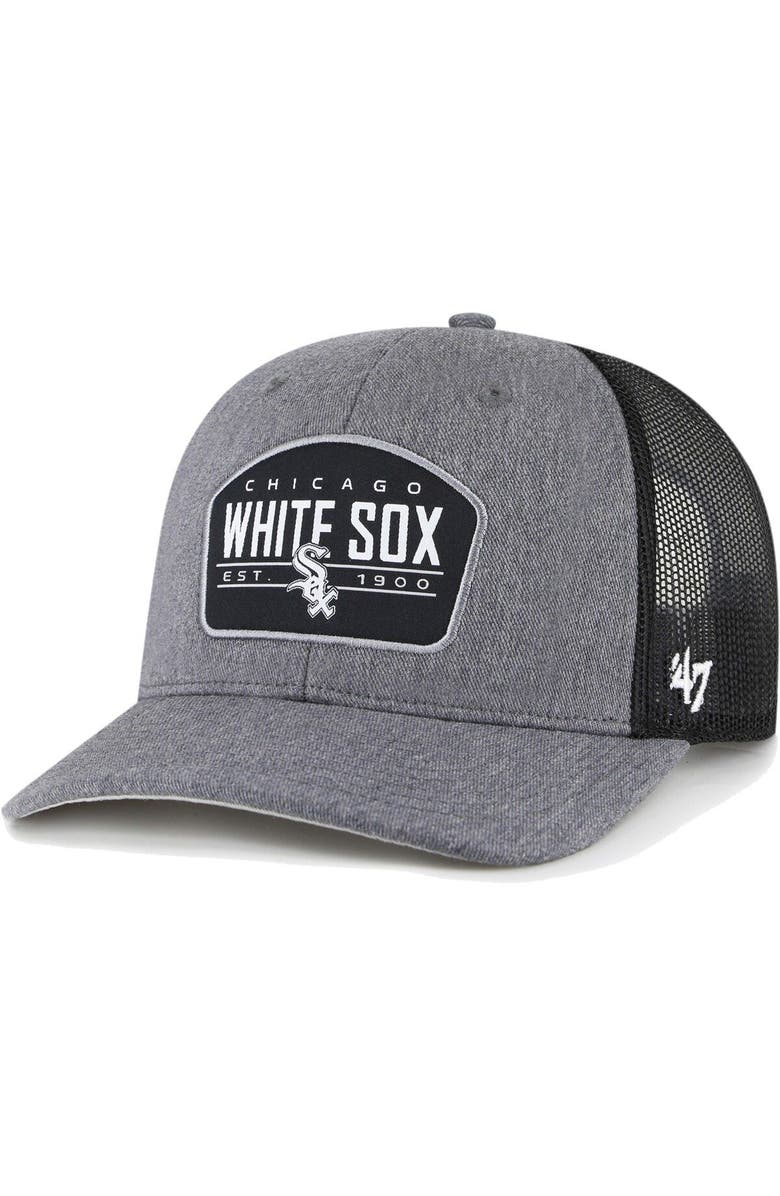 '47 Men's '47 Charcoal Chicago White Sox Slate Trucker Snapback Hat, Main, color, Charcoal