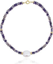 The Lovery Fine Jewelry Iolite Bead Pearl Bracelet