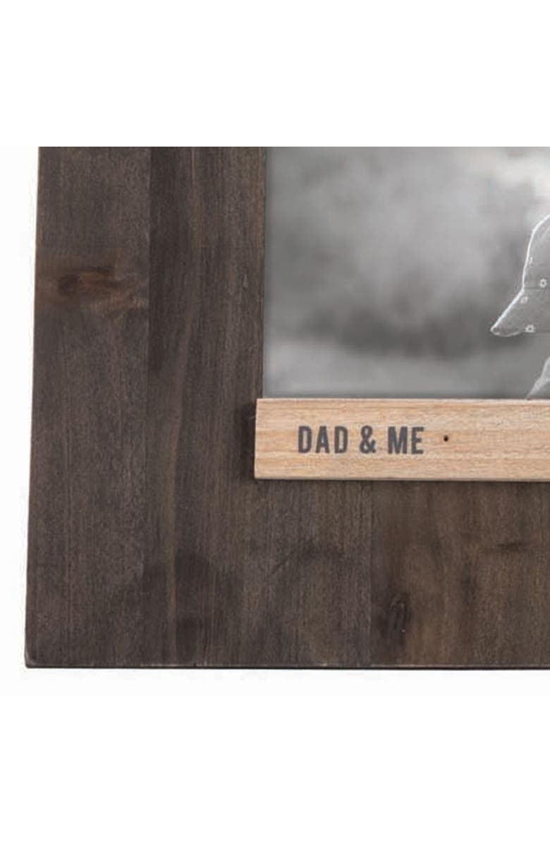 Foreside Home and Garden Dark Wood Dad and Me 4 x 6 inch Wood Picture Frame, Alternate, color, Brown
