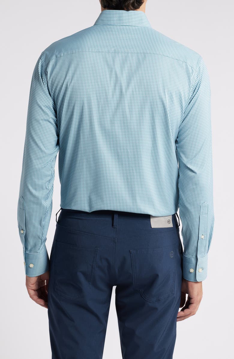 Peter Millar Barrie Microcheck Performance Twill Button-Down Shirt, Alternate, color, 