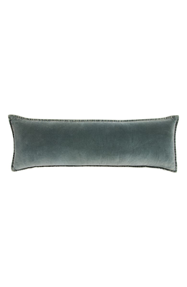 Nordstrom Velveteen Bolster Pillow, Main, color, Green Balsam