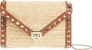 Valentino Garavani Mini Rockstud Raffia Crochet Shoulder Bag