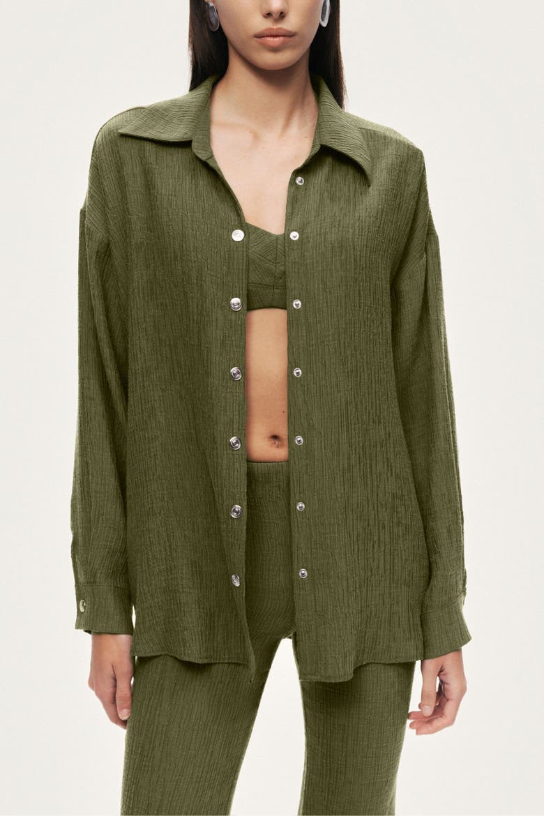 Flared High-Waist Pants, Alternate, color, Khaki