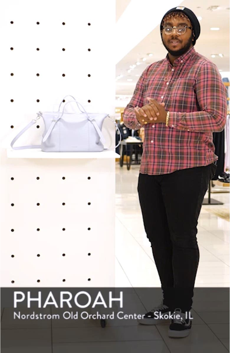 Oellie Knotted Handle Large Leather Tote, sales video thumbnail