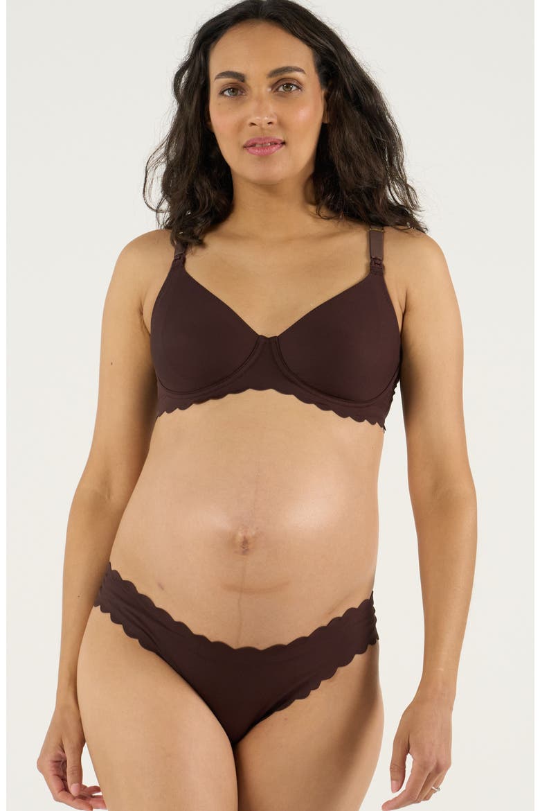 Skin Invisible Maternity And Nursing Bra C/D Cup, Alternate, color, Chocolate