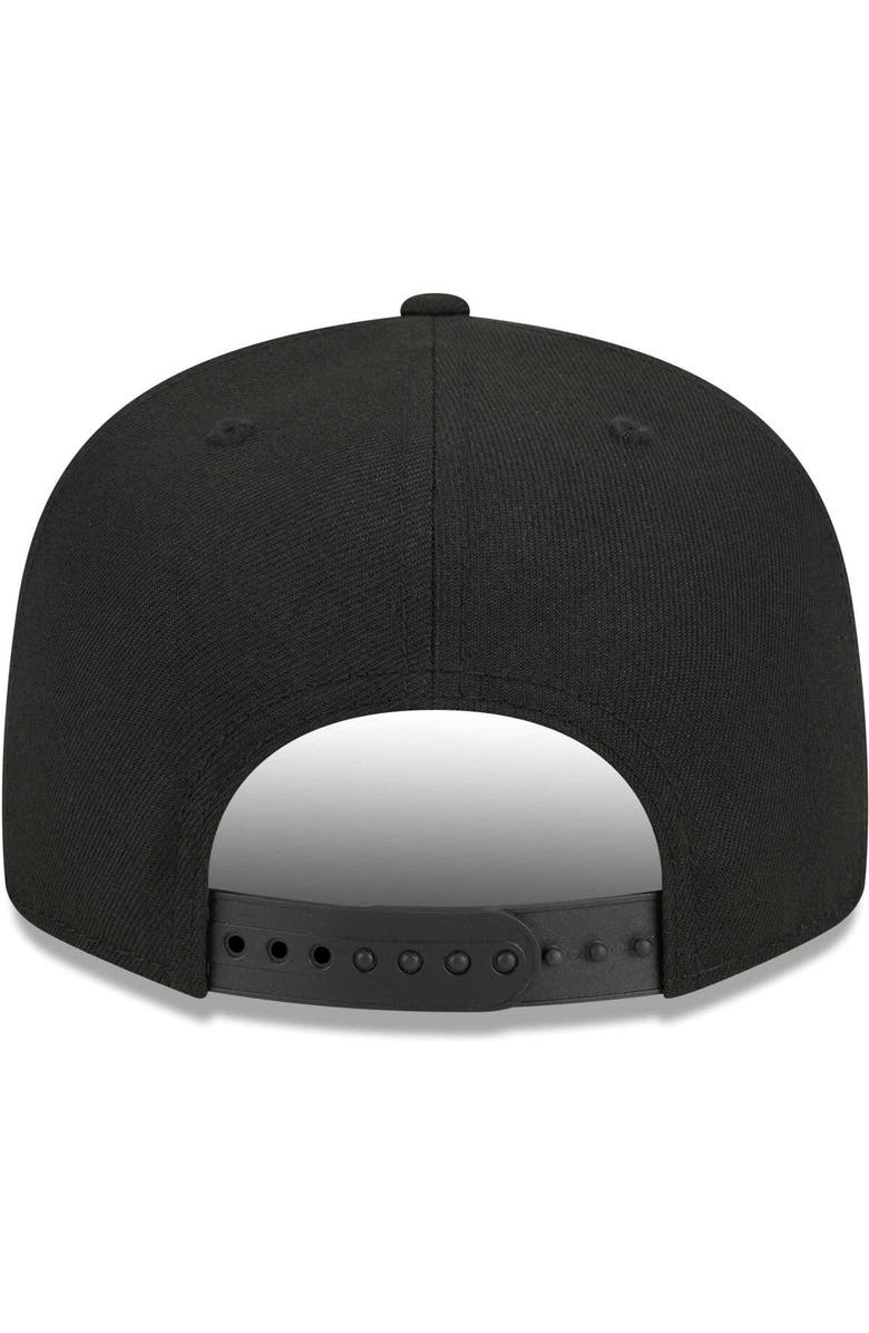 New Era Men's New Era Black Miami Dolphins Goth Side Script 9FIFTY Snapback Hat, Alternate, color,