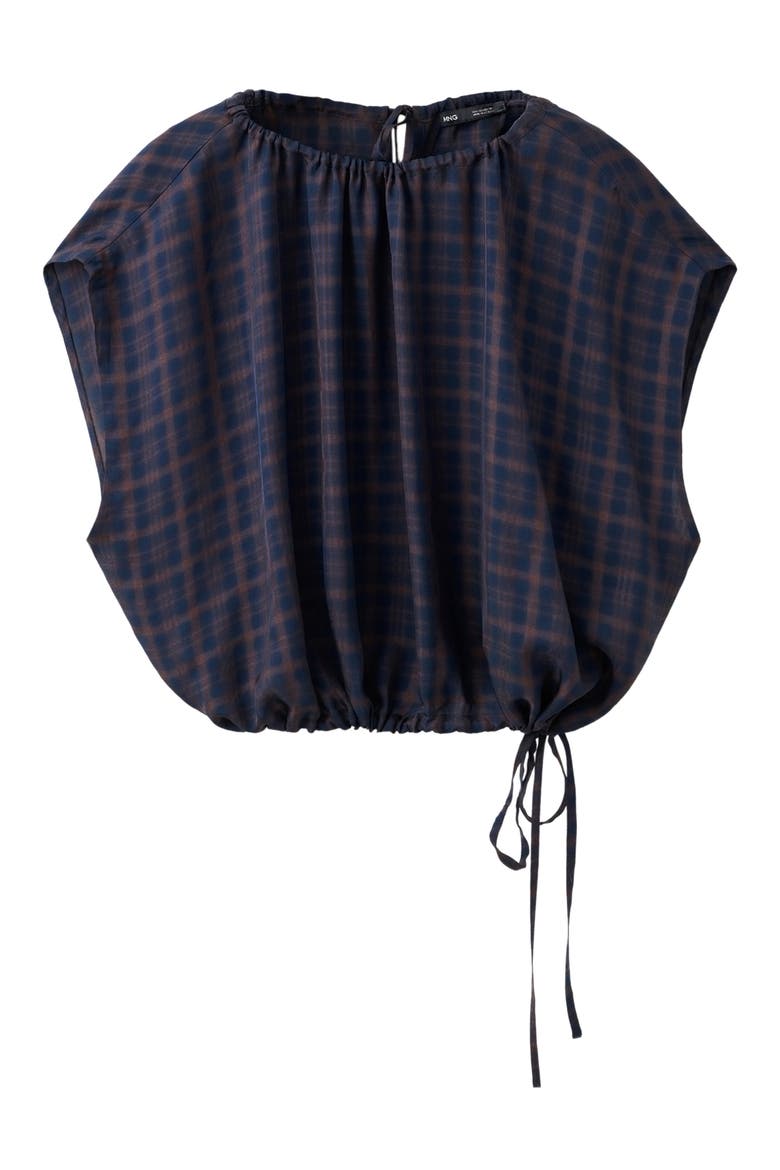 Dara Plaid Sleeveless Top, Alternate, color, BLUE