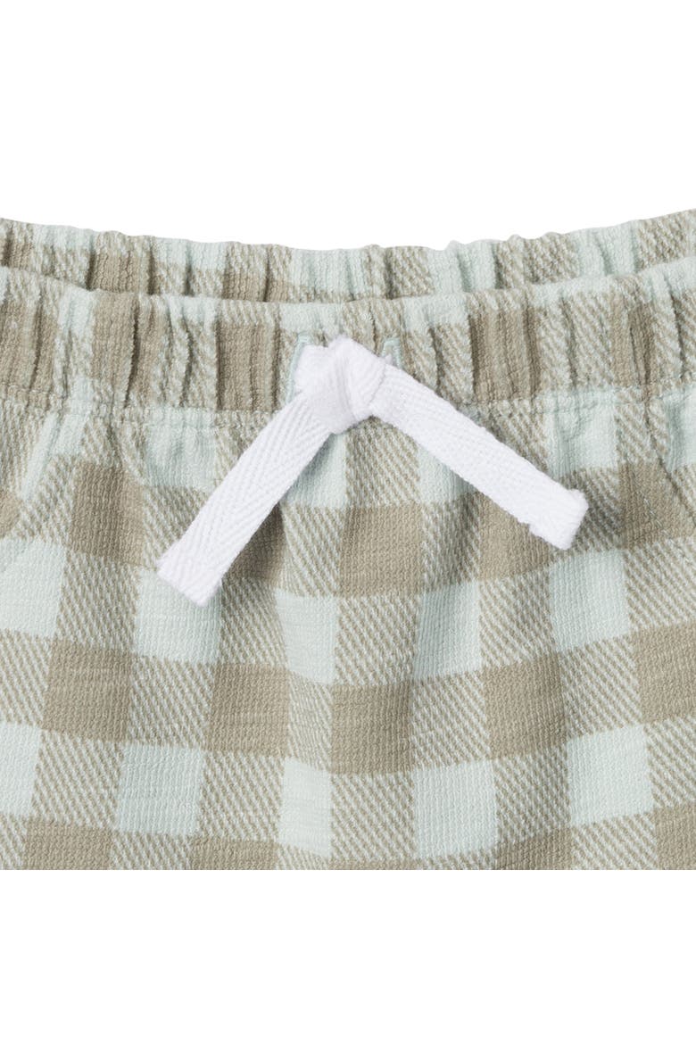 Henley Shirt and Shorts Set, Alternate, color, Sky Gingham