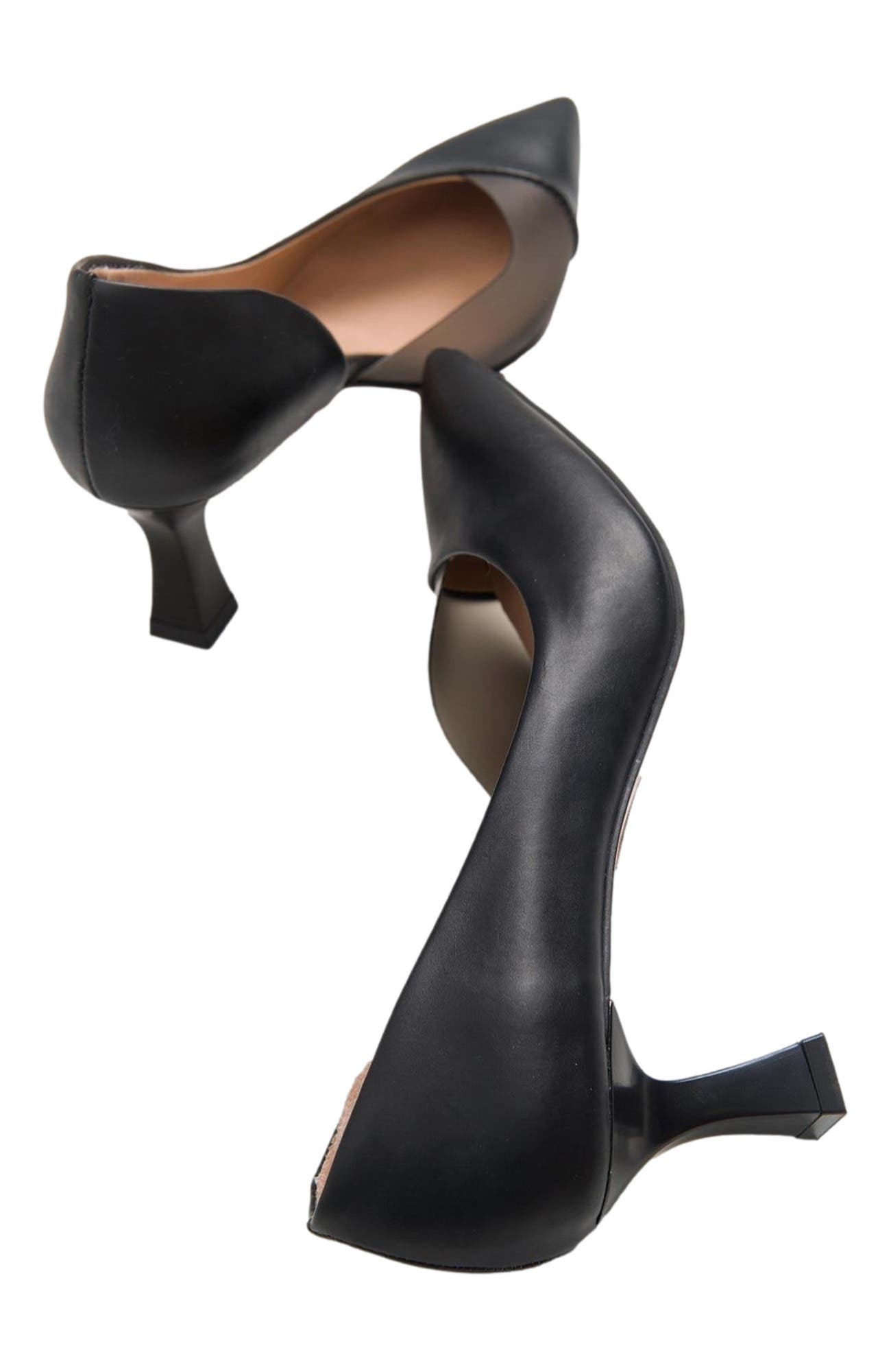 Prologue Shoes Vera Pointed Toe Pump, Alternate, color, Black Faux Leather