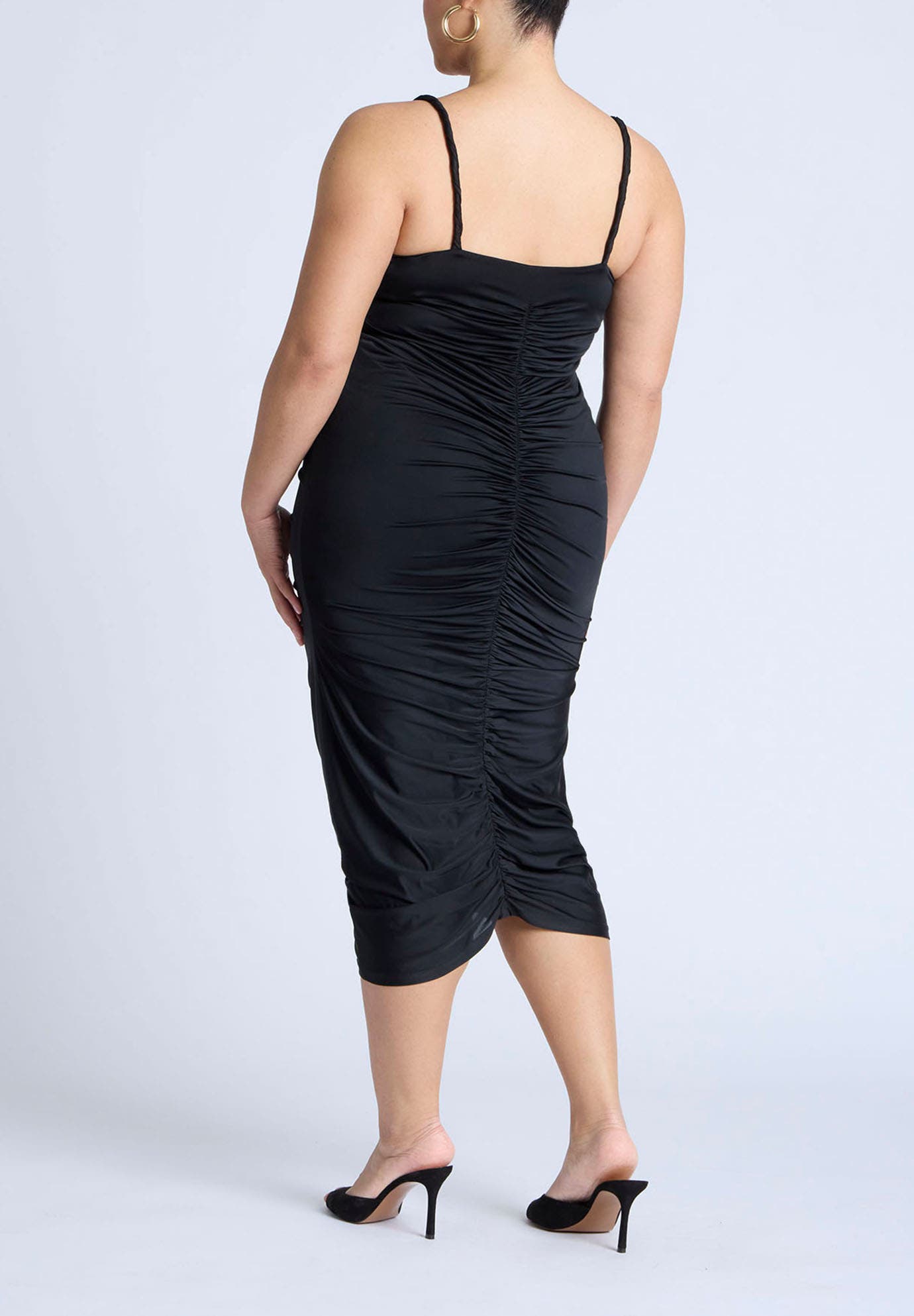 Hardware Shirred Midi Dress - image 2