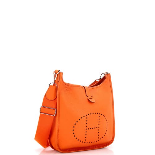 Pre-owned Hermes Hermes Evelyne Bag Gen Iii Clemence Pm In Orange