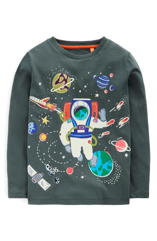 Boden Long Sleeve Glow T Shirt Phantom Spaceman In Green