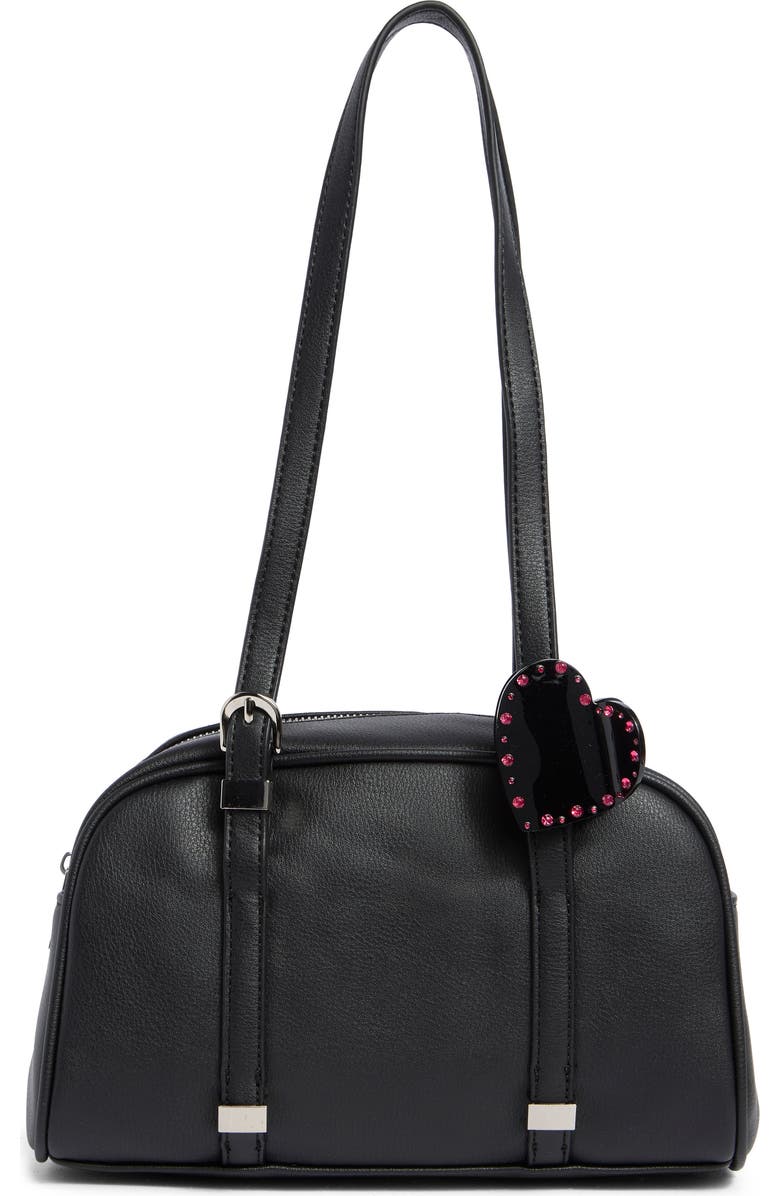 Madden Girl Faux Leather Bowling Bag, Main, color, Black
