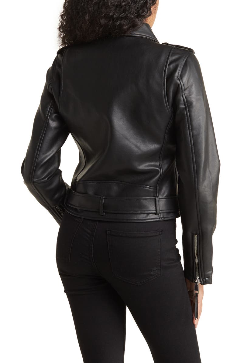 Rebecca Minkoff Faux Leather Moto Jacket, Alternate, color, 