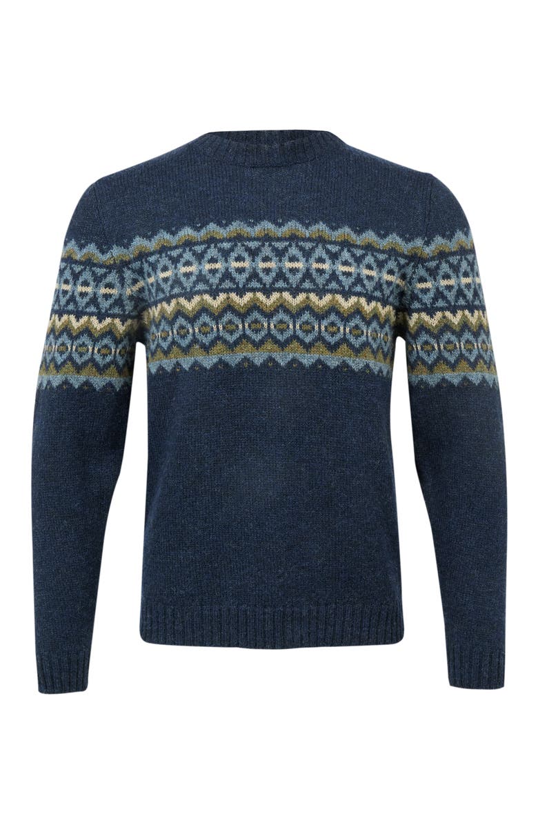 Celtic & Co. Fair Isle Sweater, Alternate, color, Dark Navy