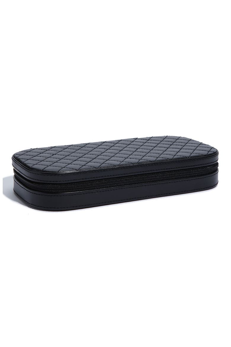 LusterLoc™ Quilted Travel Jewelry Case, Main, color, BLACK