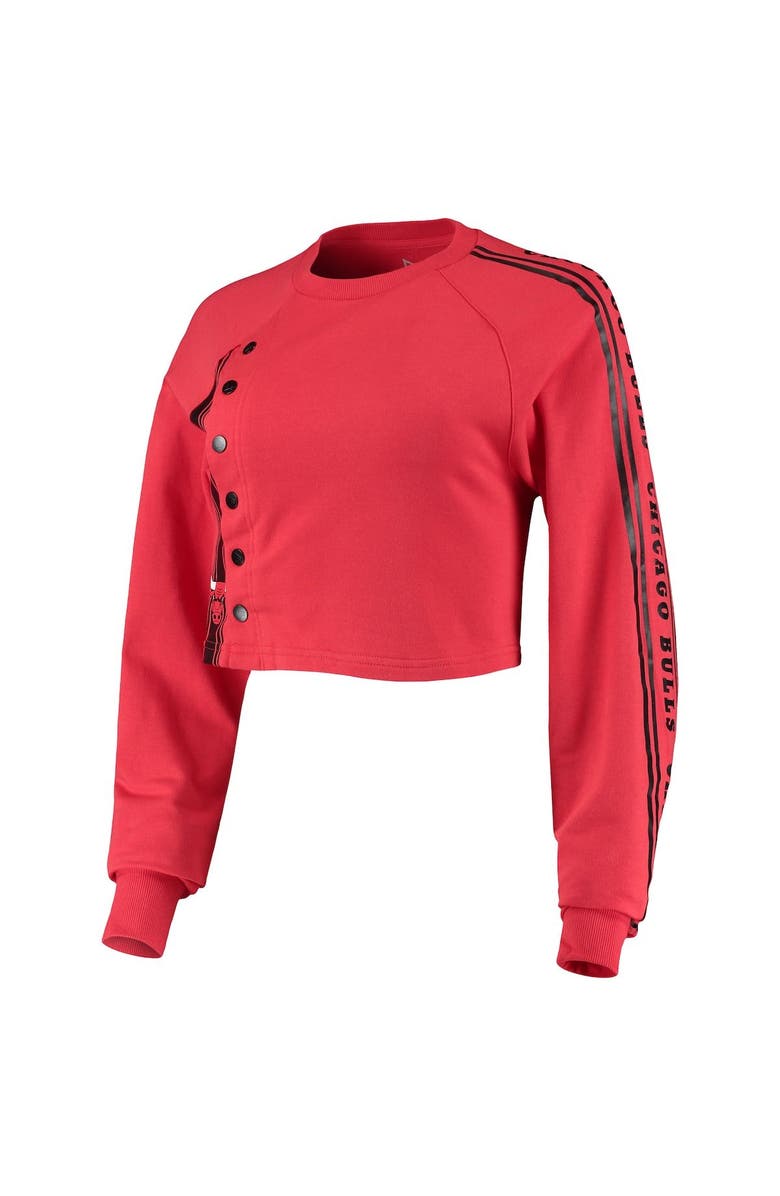 QORE Women's Qore Red Chicago Bulls Cozy Team Crop Long Sleeve T-Shirt, Alternate, color, 