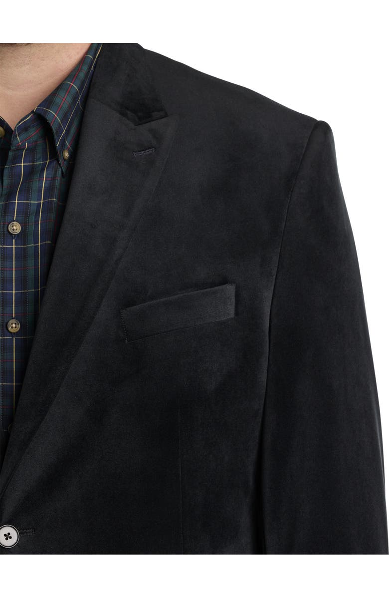 Synrgy by DXL Jacket Relaxer Velvet Sport Coat, Alternate, color, Black