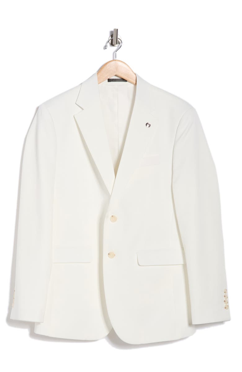 T.R. PREMIUM Slim Fit Cotton Blend Blazer, Alternate, color, White