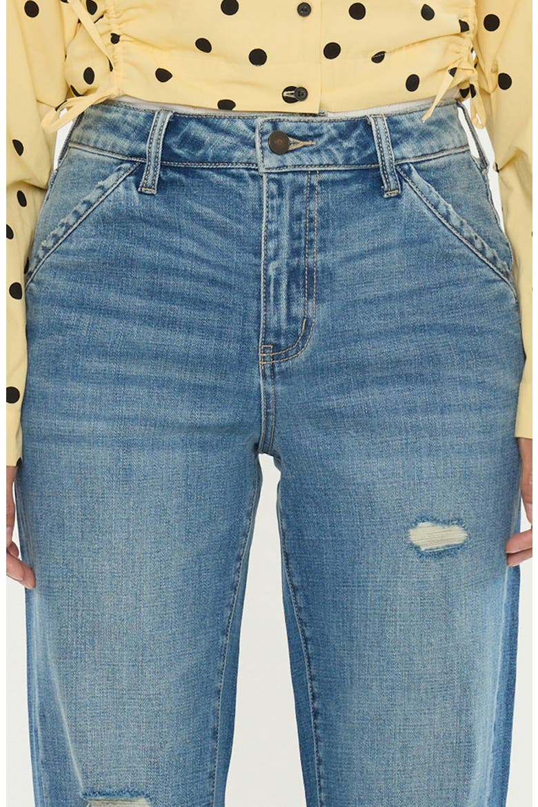 Marie High Rise Wide Flare Jeans, Alternate, color, Medium Dark