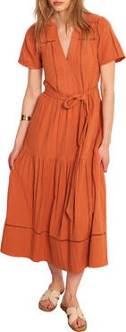 MINT VELVET Cotton Cheesecloth Maxi Dress
