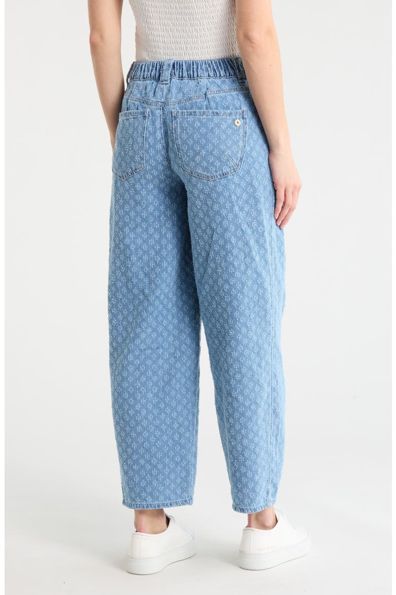 Picked Jacquard Barrel Leg Jeans, Alternate, color, LIGHT BLUE ARTISANAL