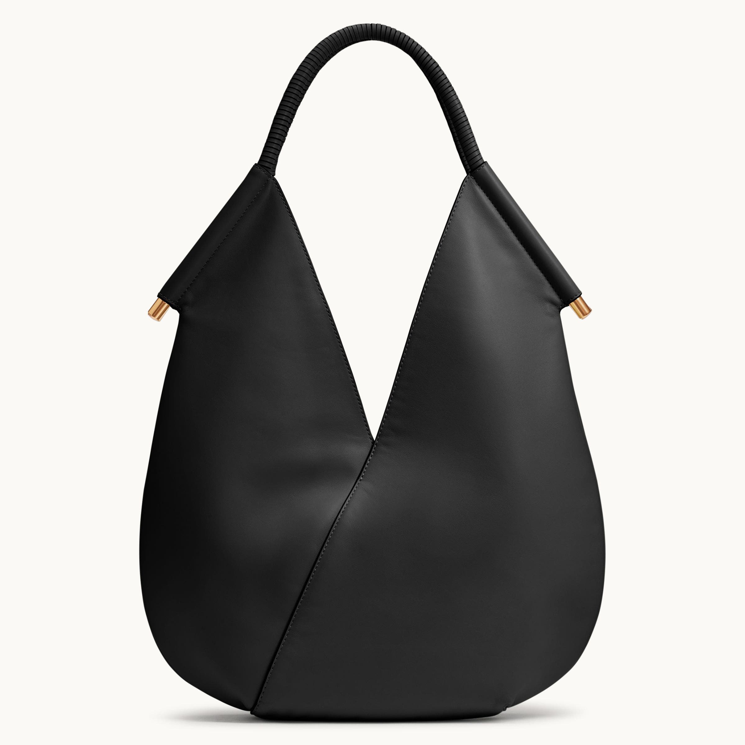 DONNA KARAN Baldwin Shoulder, Alternate, color, Black/Gold