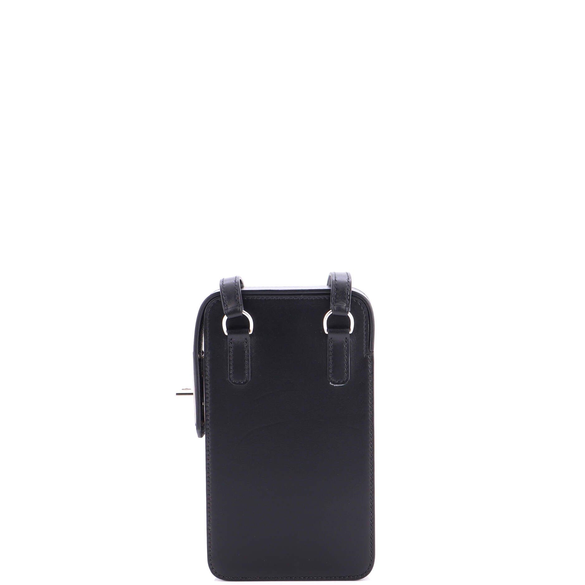 Hac a Box Phone Case Tadelakt, Alternate, color, Noir