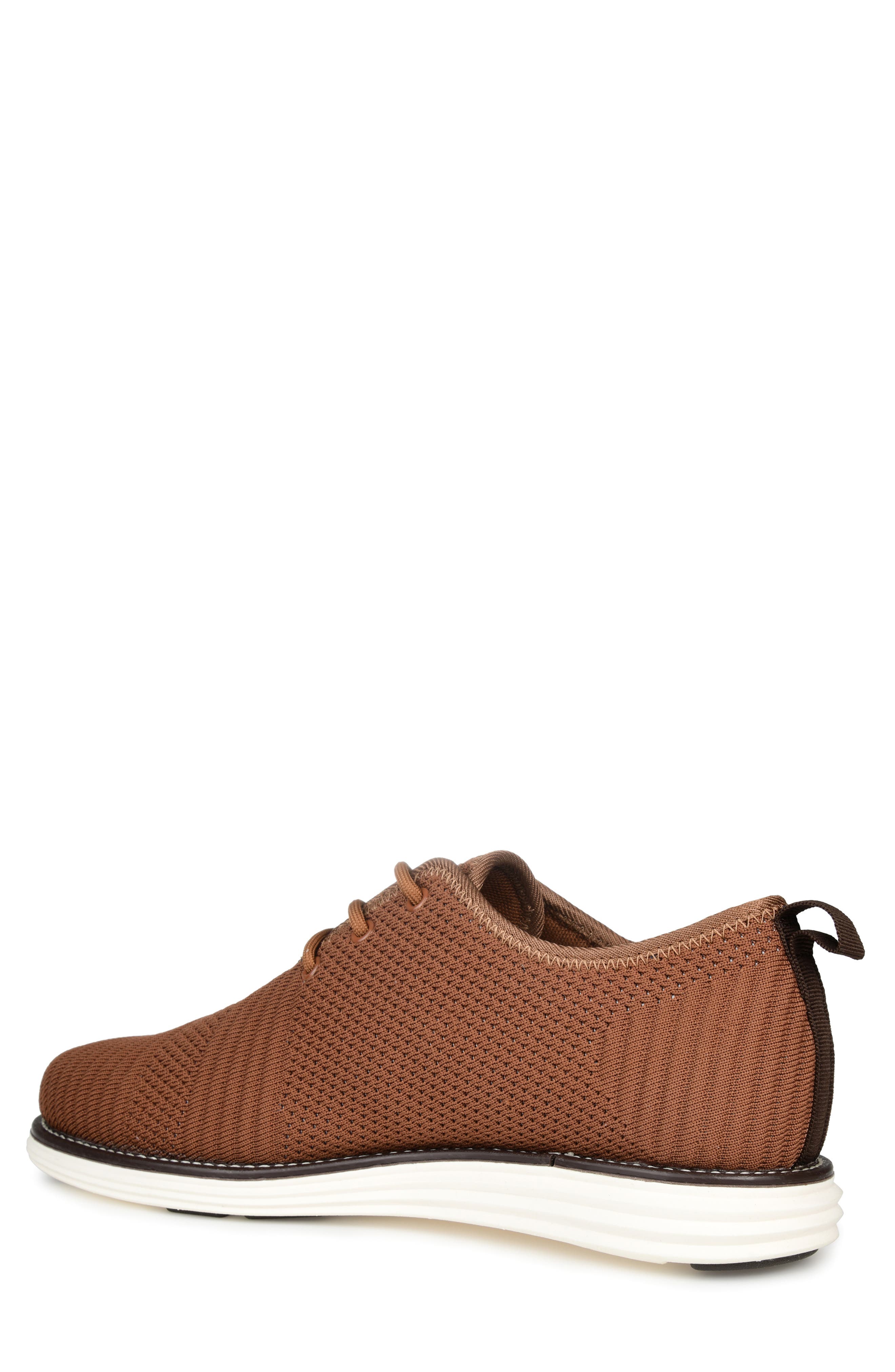 Novak Knit Derby Sneaker - Wide Width, Alternate, color, BROWN