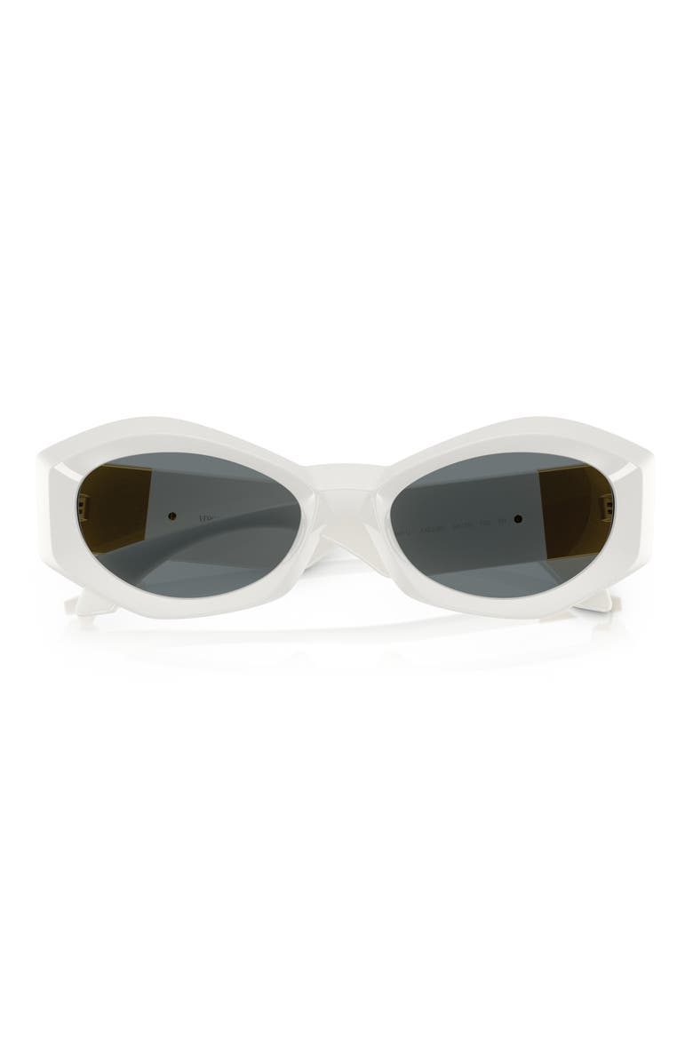 54mm Irregular Sunglasses, Alternate, color, WHITE
