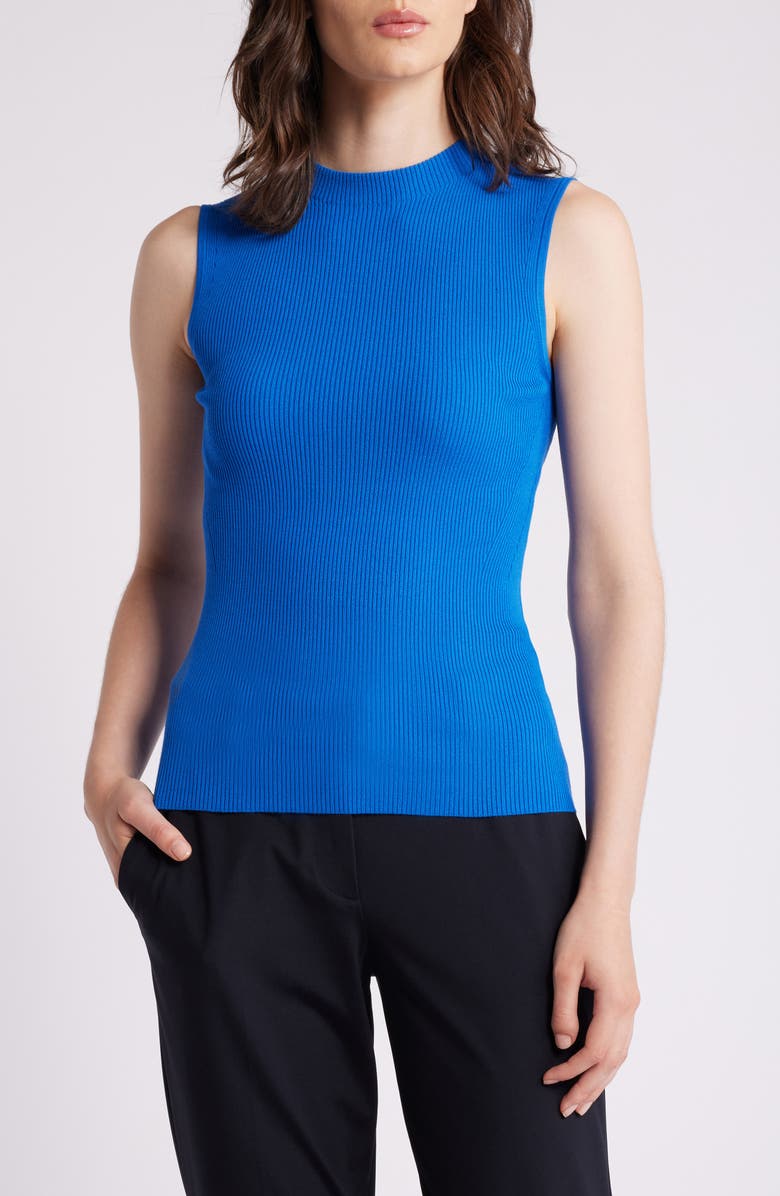 BOSS Feskies Crewneck Sleeveless Rib Sweater, Main, color, 