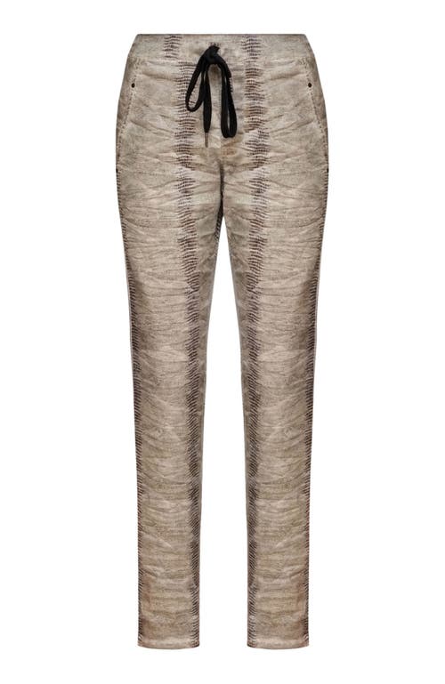 Alembika Snake Skin Print Slim-fit Stretch Jeans In Gray