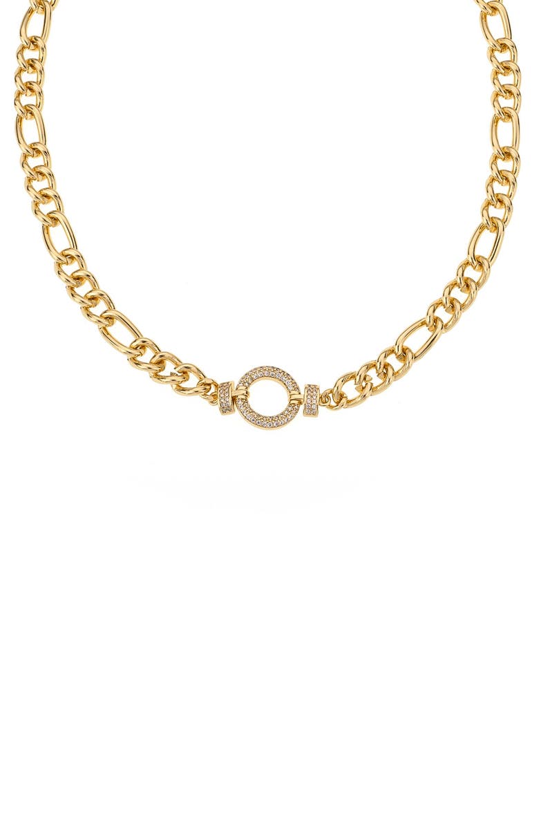 Ettika Eternity Crystal Circle Chain Link Necklace, Alternate, color, 