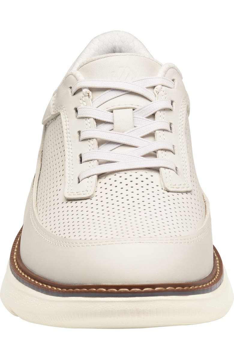Johnston & Murphy <p>Hayden Stretch U-Throat Leather Oxford (Men) </p>, Alternate, color, White Full Grain