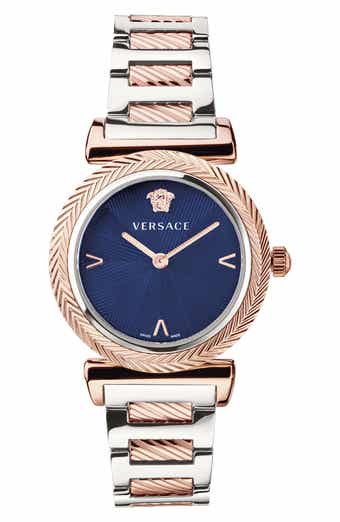 Versace V-Motif Two-Tone Stainless Steel Bracelet Watch, 35mm