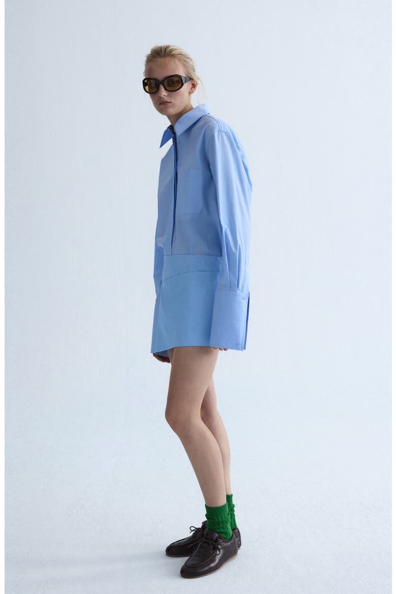 Straight Fit Poplin Shirt, Alternate, color, SKY BLUE