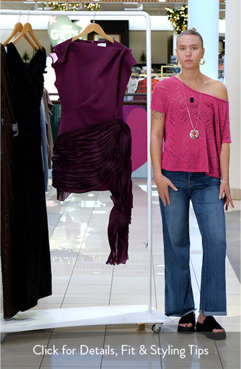 Wigbeth Pleated Organza Overlay Minidress, sales video thumbnail