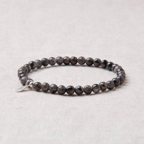 Tiny Rituals Larvikite Labradorite Energy Bracelet In Black Labradorite