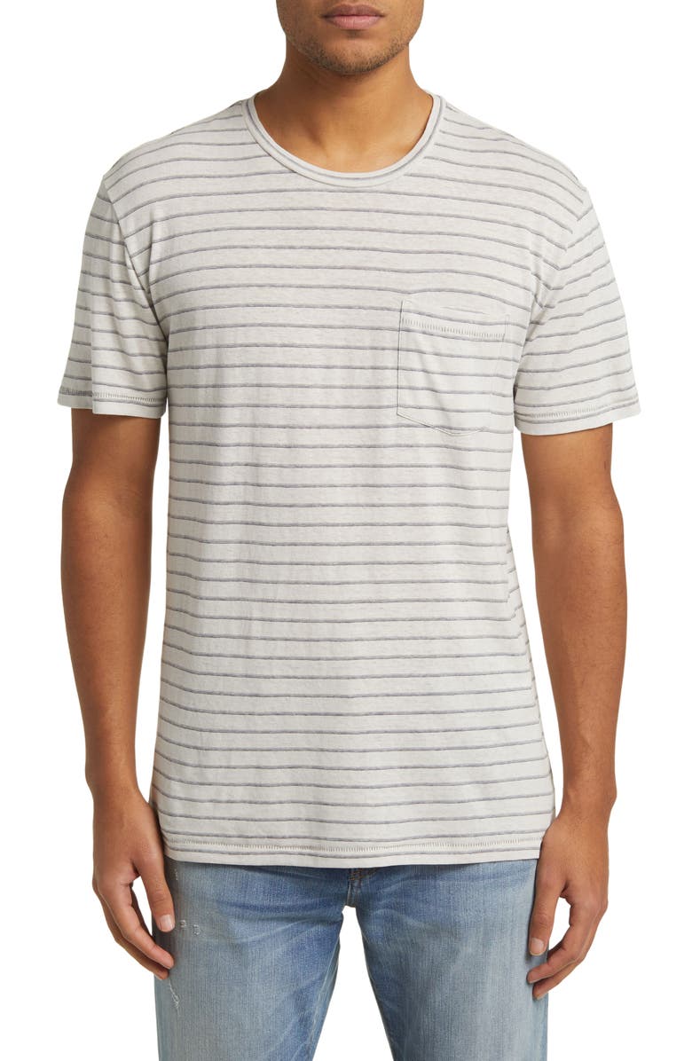 Rails Valencia Stripe Hemp & Organic Cotton Pocket T-Shirt, Main, color, 