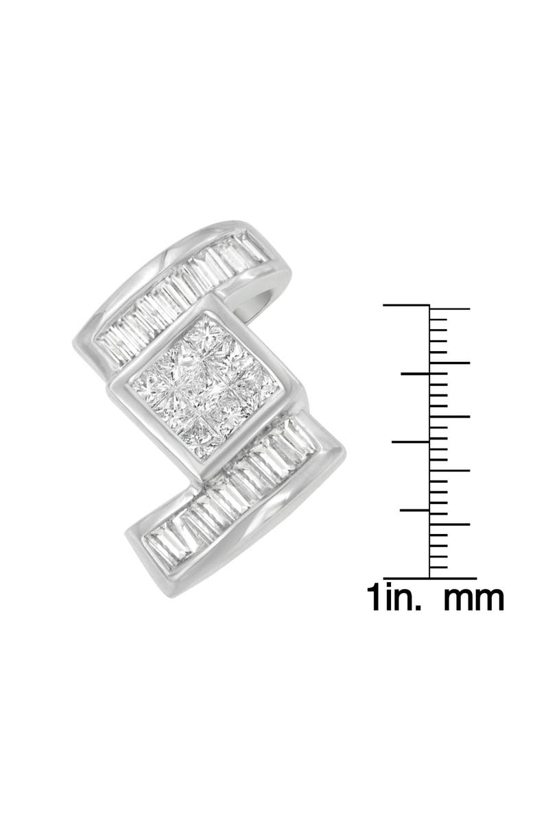 Haus of Brilliance 14K White Gold 1 2/5 Cttw Diamond Zig Zag Pendant Necklace, Alternate, color, White